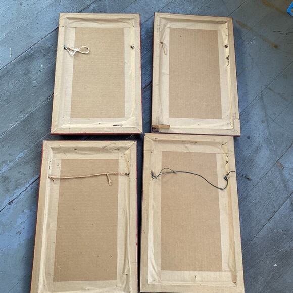 VTG MCM ArtPrint Baron Pictures Framed Harlequin 1950s New York 942 LotOf 4 Rare - Picture 7 of 12